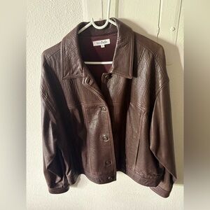Ann Taylor Dark Brown Leather Jacket